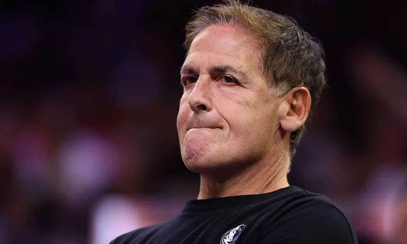 PHOENIX, ARIZONA - OCTOBER 19: Dallas Mavericks owner Mark Cuban looks on during the first half of the NBA game at Footprint Center on October 19, 2022 in Phoenix, Arizona. The Suns defeated the Mavericks 107-105. NOTE TO USER: User expressly acknowledges and agrees that, by downloading and or using this photograph, User is consenting to the terms and conditions of the Getty Images License Agreement. (Photo by Christian Petersen/Getty Images)