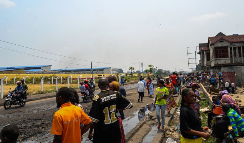 Prisoners' family members ctand outside the Makala Prison to inquire about the condition of their family members in Kinshasa on September 3, 2024. An attempted jail break at the Democratic Republic of Congo's largest and chronically overcrowded prison this week has left at least 129 people dead, the interior minister said on September 3, 2024.
