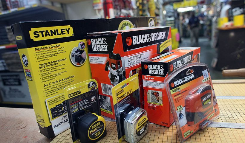 MIAMI - NOVEMBER 03: In this photo illustration, Black & Decker tools are seen with Stanley tools at Shell Lumber and Hardware on November 3, 2009 in Miami, Florida. The tool makers Stanley Works and Black & Decker Corp. today announce that in an all-stock deal Stanley Works would pay $3.46 billion for rival Black & Decker. (Photo illustration by Joe Raedle/Getty Images)