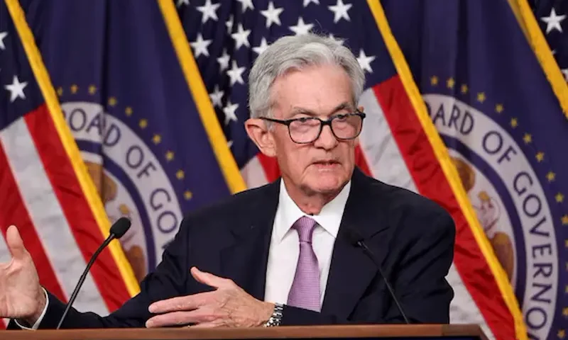 Federal Reserve Board Chair Jerome Powell holds a press conference following a two-day meeting of the Federal Open Market Committee on interest rate policy in Washington, U.S., September 18, 2024. REUTERS/Tom Brenner/File Photo