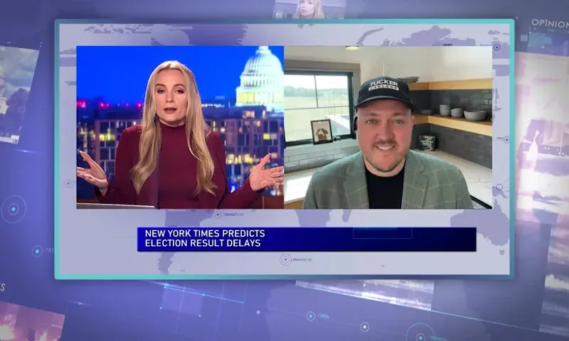 Video still from Ivory Hecker Tonight on One America News Network showing a split screen of the host on the left side, and on the right side is the guest, Cliff Maloney.