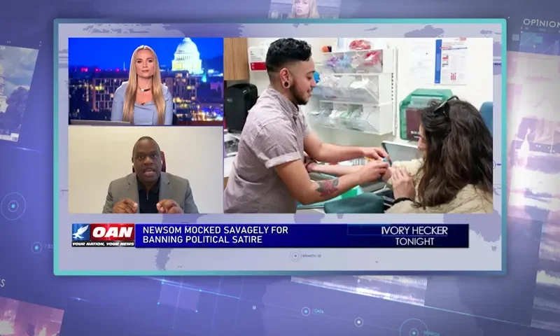Video still from Ivory Hecker Tonight on One America News Network during an interview with the guest, Autry Pruitt.