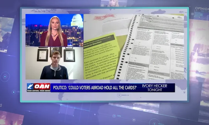 Video still from Ivory Hecker Tonight on One America News Network during an interview with the guest, Matthew Seifried.