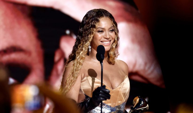 LOS ANGELES, CALIFORNIA - FEBRUARY 05: Beyoncé accepts Best Dance/Electronic Music Album for “Renaissance” onstage during the 65th GRAMMY Awards at Crypto.com Arena on February 05, 2023 in Los Angeles, California. (Photo by Emma McIntyre/Getty Images for The Recording Academy)