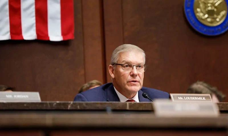 WASHINGTON, DC - JUNE 07: Rep. Barry Loudermilk (R-GA) speaks during a joint committee hearing with the House Committee on Oversight and Accountability and House Committee on House Administration at the U.S. Capitol Building on June 07, 2023 in Washington, DC. The joint hearing was held to discuss reforms in voting laws in the District of Columbia. (Photo by Anna Moneymaker/Getty Images)