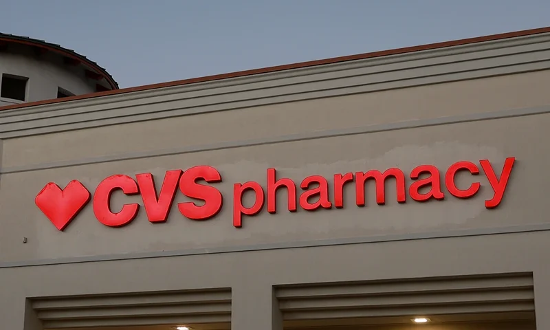 A sign outside of a CVS pharmacy store on February 07, 2024 in Miami, Florida. The company lowered its 2024 adjusted earnings forecast to at least $8.30 per share, down from a previous guidance of at least $8.50 per share. The company pointed to its medical cost trend analysis for the lower forecast. (Photo by Joe Raedle/Getty Images)