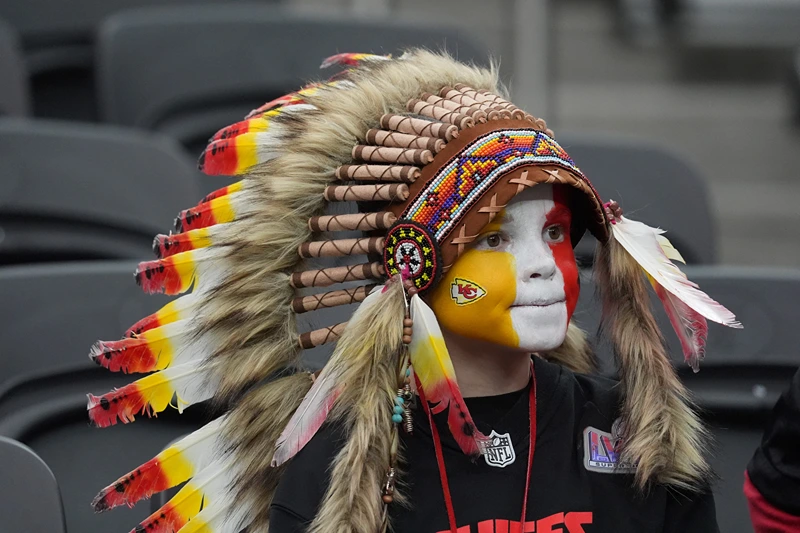 Young fan of the Kansas City Chiefs Holden Armenta waits for the start of Super Bowl LVIII between the Kansas City Chiefs and the San Francisco 49ers at Allegiant Stadium in Las Vegas, Nevada, on February 11, 2024. (Photo by TIMOTHY A. CLARY / AFP) (Photo by TIMOTHY A. CLARY/AFP via Getty Images)