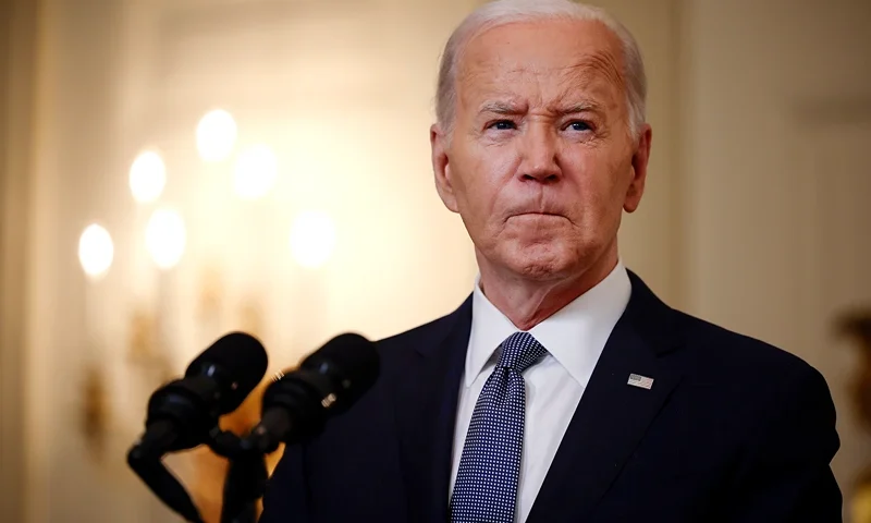 WASHINGTON, DC - MAY 31: U.S. President Joe Biden delivers remarks on former U.S. President Donald Trump’s guilty verdict in his hush-money trial before speaking on the Middle East at the White House on May 31, 2024 in Washington, DC. Biden said Trump had a fair trial and an impartial jury found him guilty on all 34 counts and added it is dangerous for anyone to say the trial was rigged. (Photo by Chip Somodevilla/Getty Images)