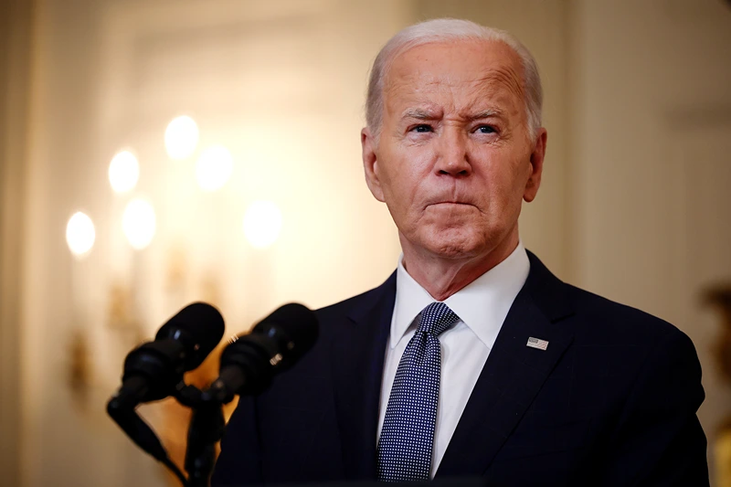 WASHINGTON, DC - MAY 31: U.S. President Joe Biden delivers remarks on former U.S. President Donald Trump’s guilty verdict in his hush-money trial before speaking on the Middle East at the White House on May 31, 2024 in Washington, DC. Biden said Trump had a fair trial and an impartial jury found him guilty on all 34 counts and added it is dangerous for anyone to say the trial was rigged. (Photo by Chip Somodevilla/Getty Images)