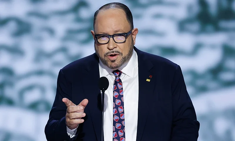 MILWAUKEE, WISCONSIN - JULY 15: CEO of Goya Foods Bob Unanue speaks on stage on the first day of the Republican National Convention at the Fiserv Forum on July 15, 2024 in Milwaukee, Wisconsin. Delegates, politicians, and the Republican faithful are in Milwaukee for the annual convention, concluding with former President Donald Trump accepting his party's presidential nomination. The RNC takes place from July 15-18. (Photo by Chip Somodevilla/Getty Images)