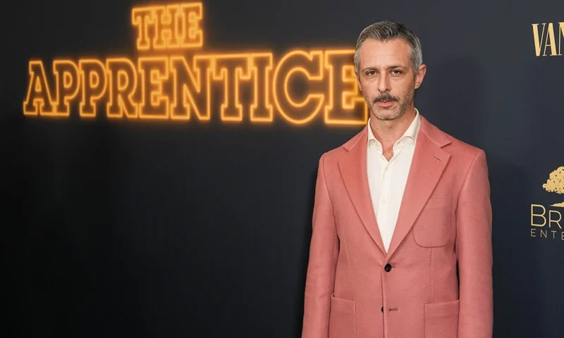 NEW YORK, NEW YORK - OCTOBER 08: Jeremy Strong attends "The Apprentice" New York premiere at the DGA Theater on October 08, 2024 in New York City. (Photo by John Nacion/Getty Images)
