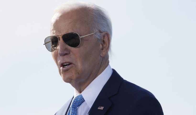 US President Joe Biden speaks about his Investing in America agenda in Baltimore, Maryland, on October 29, 2024. (Photo by Ting Shen / AFP) (Photo by TING SHEN/AFP via Getty Images)