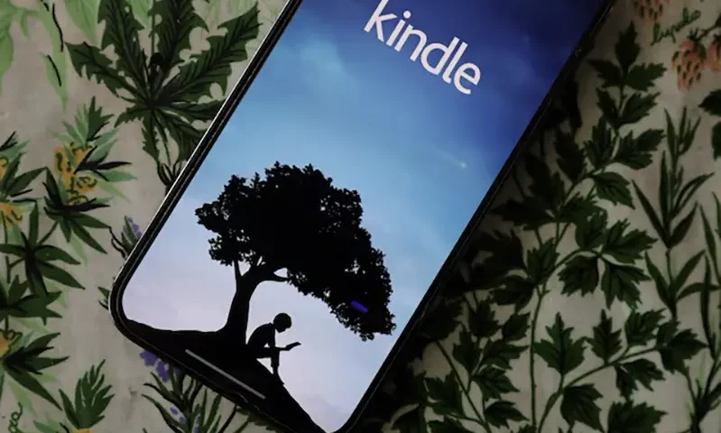 Amazon's Kindle e-book app is seen on an iPhone in an illustration taken April 11, 2023. REUTERS/Chris Helgren/Illustration/File Photo