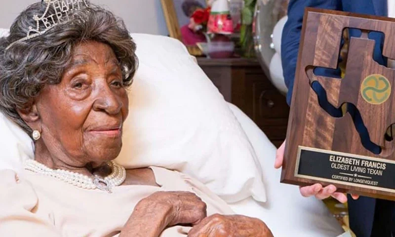 Elizabeth Francis, 115. (Photo via: LongeviQuest - The Global Authority Database On Maximum Human Longevity)