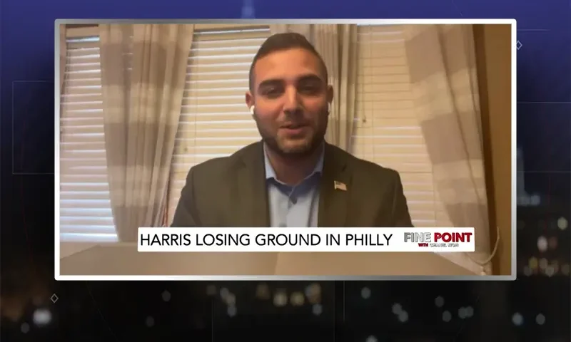 Video still from Fine Point on One America News Network during an interview with the guest, Jondavid Longo.