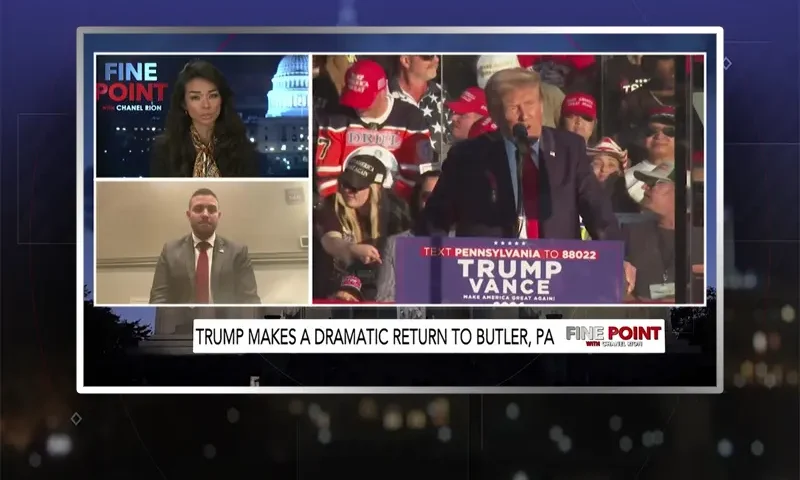 Video still from Fine Point on One America News Network during an interview with the guest, Jondavid Longo.