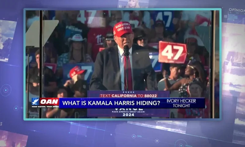 Video still from Ivory Hecker Tonight on One America News Network.