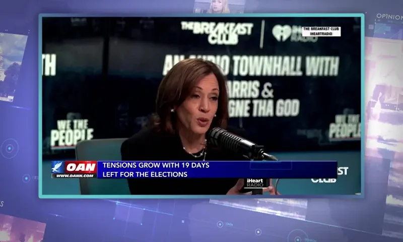 Video still from Ivory Hecker Tonight on One America News Network.