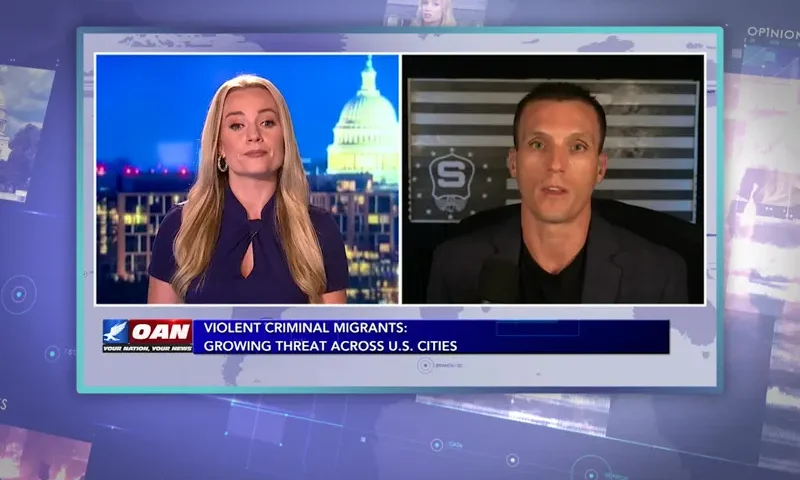 Video still from Ivory Hecker Tonight on One America News Network showing a split screen of the host on the left side, and on the right side is the guest, Steve Friend.