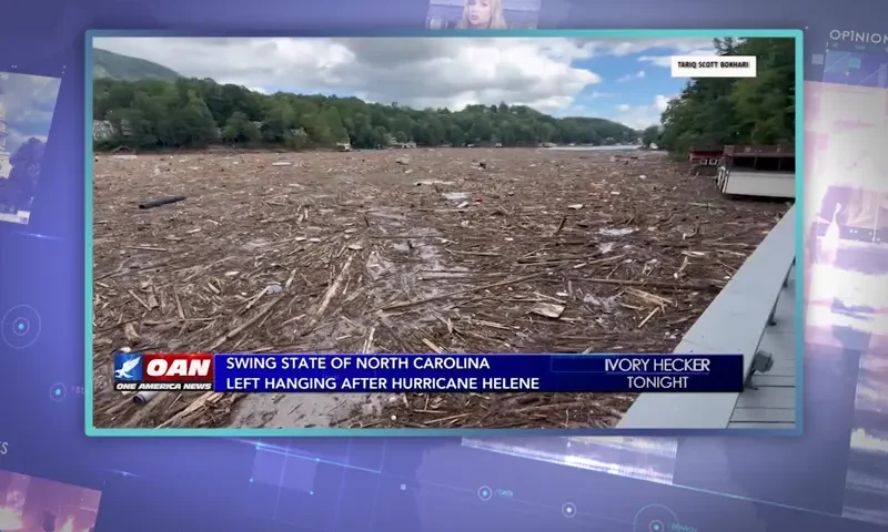 Video still from Ivory Hecker Tonight on One America News Network.