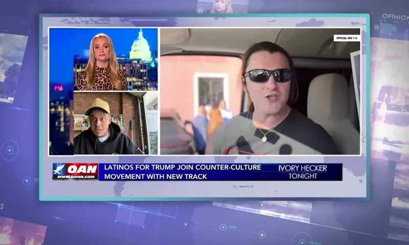Video still from Ivory Hecker Tonight on One America News Network during an interview with the guest, Shawn.