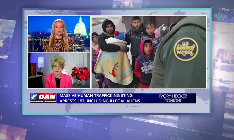 Video still from Ivory Hecker Tonight on One America News Network during an interview with the guest, Tara Rodas.
