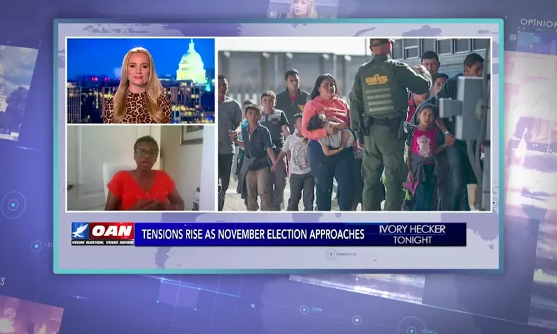 Video still from Ivory Hecker Tonight on One America News Network during an interview with the guest, Michelle Altherr.