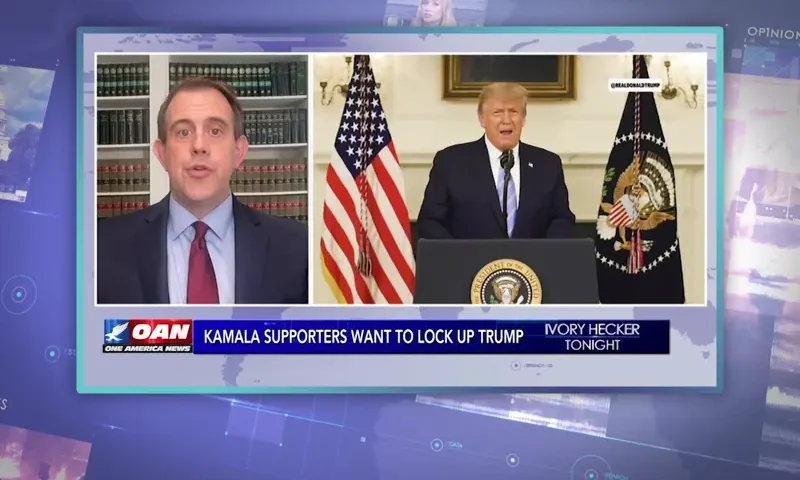 Video still from Ivory Hecker Tonight on One America News Network during an interview with the guest, Jesse Binnall.