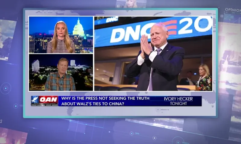 Video still from Ivory Hecker Tonight on One America News Network during an interview with the guest, Peter Schweizer.