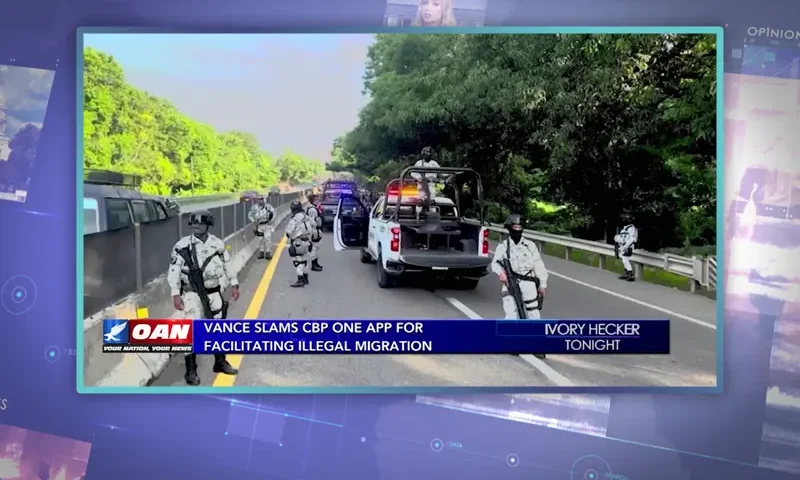 Video still from Ivory Hecker Tonight on One America News Network.