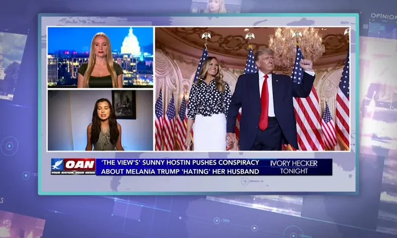 Video still from Ivory Hecker Tonight on One America News Network during an interview with the guest, Morgonn McMichael.