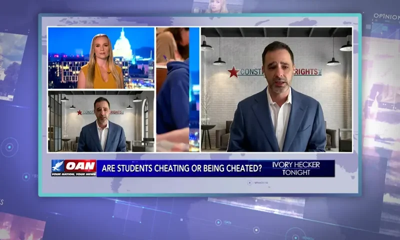 Video still from Ivory Hecker Tonight on One America News Network during an interview with the guest, Larry Ward.