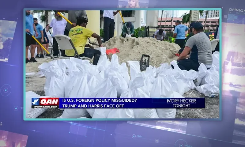 Video still from Ivory Hecker Tonight on One America News Network.