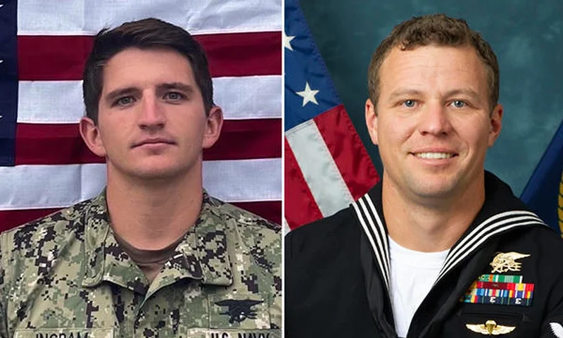 Navy Special Warfare Operator 2nd Class Nathan Gage Ingram (left) and Navy Special Warfare Operator 1st Class Christopher J. Chambers (right). U.S. Navy
