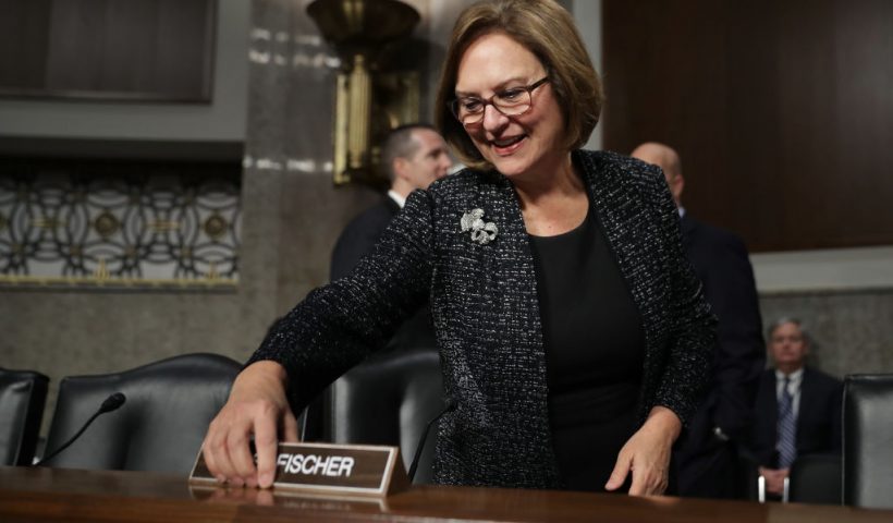 WASHINGTON, DC - NOVEMBER 27: Senate Armed Services Committee member Sen. Deb Fischer (R-NE) arrives for a hearing on the Commission On The National Defense Strategy's finding in the Dirksen Senate Office Building on Capitol Hill November 27, 2018 in Washington, DC. Commission co-chairs Eric Edelman and retired Navy Admiral Gary Roughead warned that the United States military readiness is on the cusp of a national security emergency and despite Defense Secretary James Mattis' strategy to move the armed forces in the right direction the plan is not adequately resourced. (Photo by Chip Somodevilla/Getty Images)