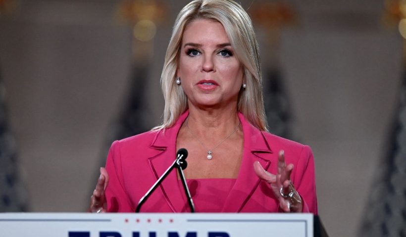 Former Florida Attorney General Pam Bondi speaks during the second day of the Republican convention at the Mellon auditorium on August 25, 2020 in Washington, DC. (Photo by Olivier DOULIERY / AFP) (Photo by OLIVIER DOULIERY/AFP via Getty Images)