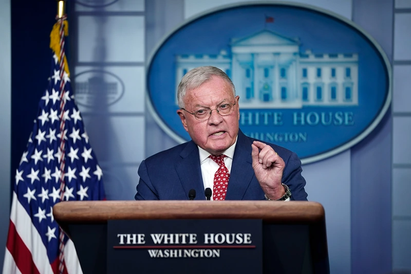 WASHINGTON, DC - SEPTEMBER 22: Retired Lt. Gen. Keith Kellogg, National Security Advisor to Vice President Mike Pence, speaks during a press briefing at the White House on September 22, 2020 in Washington, DC. On Tuesday morning, President Donald Trump said that he will reveal his pick to succeed the late Supreme Court Justice Ruth Bader Ginsburg on Saturday. (Photo by Drew Angerer/Getty Images)