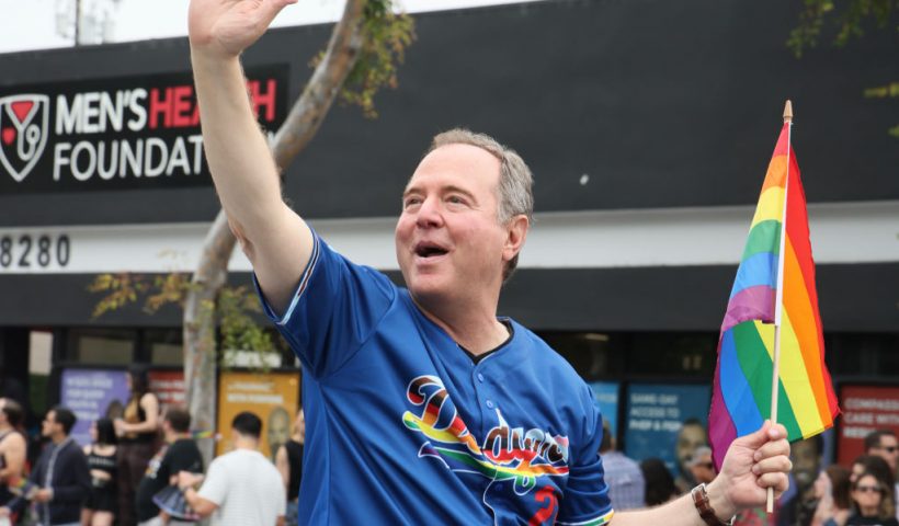 WEST HOLLYWOOD, CALIFORNIA - JUNE 02: United States Representative Adam Schiff attends the 2024 WeHo Pride Parade on June 02, 2024 in West Hollywood, California. (Photo by Rodin Eckenroth/Getty Images)