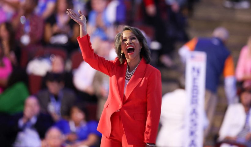 US Representative Lisa Blunt Rochester, Democrat from Delaware, arrives to speak on the third day of the Democratic National Convention (DNC) at the United Center in Chicago, Illinois, on August 21, 2024. Vice President Kamala Harris will formally accept the party's nomination for president at the DNC which runs from August 19-22 in Chicago. (Photo by CHARLY TRIBALLEAU / AFP) (Photo by CHARLY TRIBALLEAU/AFP via Getty Images)