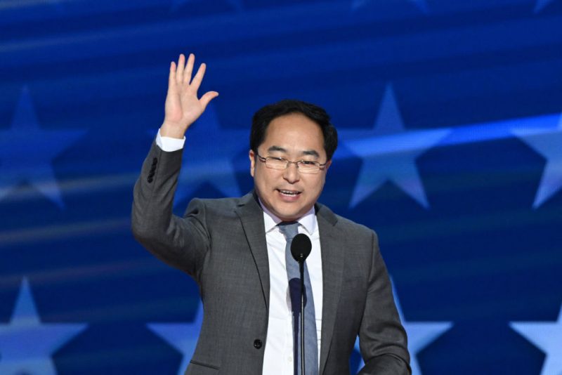 US Representative Andy Kim, Democrat from New Jersey, speaks on the third day of the Democratic National Convention (DNC) at the United Center in Chicago, Illinois, on August 21, 2024. Vice President Kamala Harris will formally accept the party's nomination for president at the DNC which runs from August 19-22 in Chicago. (Photo by Mandel NGAN / AFP) (Photo by MANDEL NGAN/AFP via Getty Images)