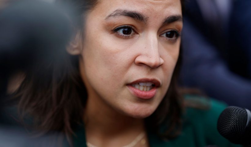 WASHINGTON, DC - SEPTEMBER 25: Rep. Alexandria Ocasio-Cortez (D-NY) speaks to reporters as she arrives for a vote series at the U.S. Capitol on September 25, 2024 in Washington, DC. In a 341 to 82 vote, the House of Representatives passed legislation to avoid a funding lapse and government shutdown. (Photo by Anna Moneymaker/Getty Images)