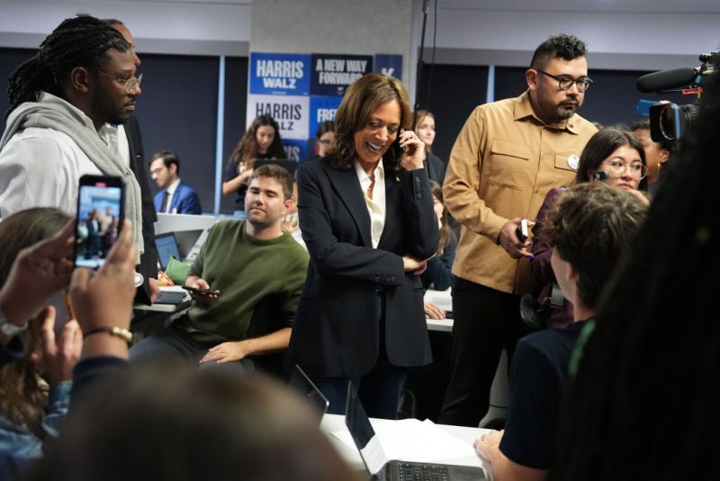 Election Day Mishap: Harris’s Photo-Op ‘Phone Call’ Sparks Online Buzz