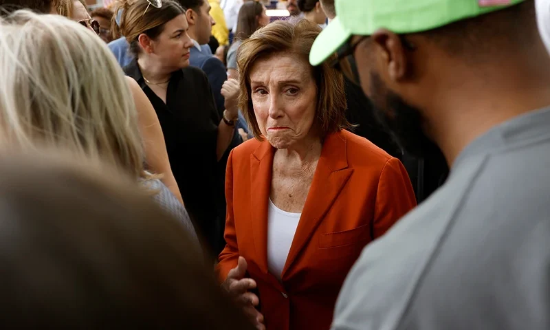 WASHINGTON, DC - NOVEMBER 06: Former Speaker of the House Nancy Pelosi (D-CA) arrives as supporters wait to hear Democratic presidential nominee, U.S. Vice President Kamala Harris concede the election, at Howard University on November 06, 2024 in Washington, DC. After a contentious campaign focused on key battleground states, the Republican presidential nominee, former U.S. President Donald Trump was projected to secure the majority of electoral votes, giving him a second term as U.S. President. Republicans also secured control of the Senate for the first time in four years. (Photo by Kevin Dietsch/Getty Images)