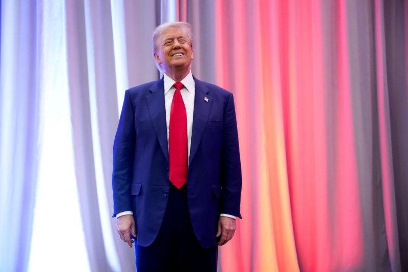 WASHINGTON, DC - NOVEMBER 13: U.S. President-elect Donald Trump arrives at a House Republicans Conference meeting at the Hyatt Regency on Capitol Hill on November 13, 2024 in Washington, DC. As is tradition with incoming presidents, Trump is traveling to Washington, DC to meet with U.S. President Joe Biden at the White House as well as meet with Republican congressmen on Capitol Hill. (Photo by Andrew Harnik/Getty Images)
