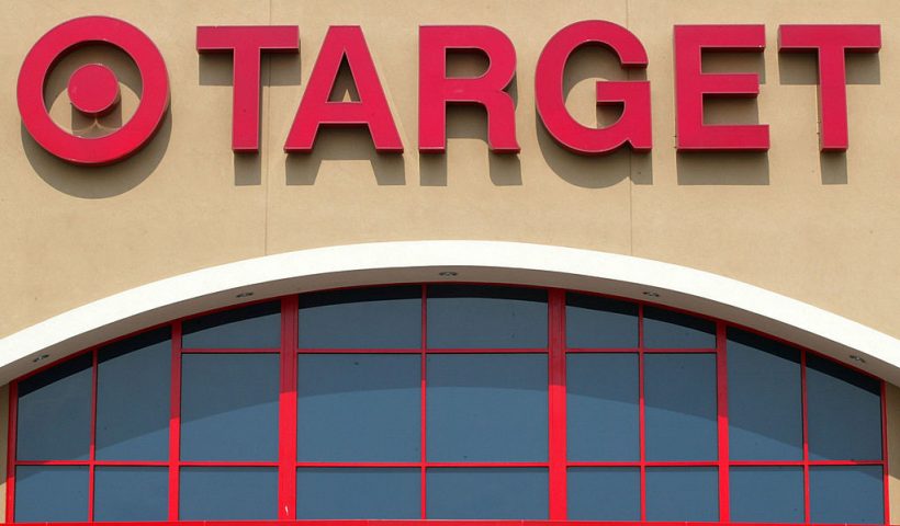 SPRINGFIELD, VA - AUGUST 14: The sign of a Target store is displayed August 14, 2003 in Springfield, VA. Target Corp. reported a 4 percent increase in second-quarter profits. (Photo by Alex Wong/Getty Images)
