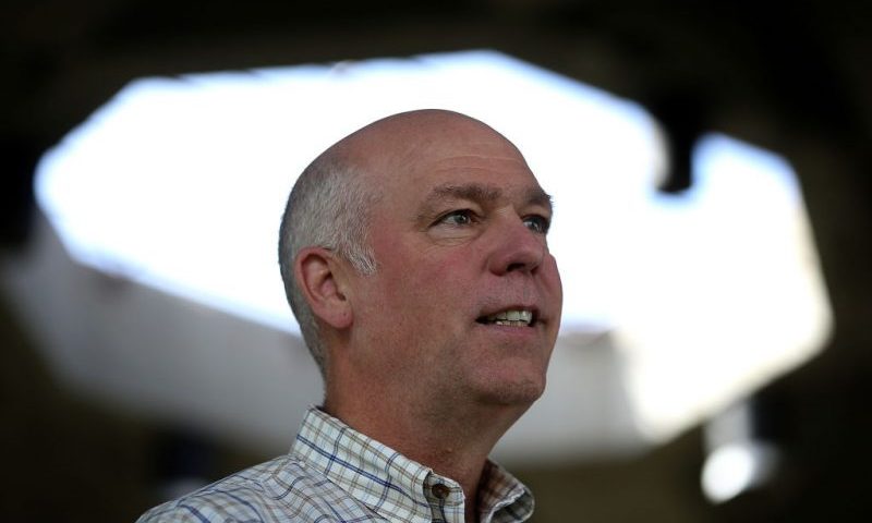 GREAT FALLS, MT - MAY 23: Republican congressional candidate Greg Gianforte speaks to supporters during a campaign meet and greet at Lions Park on May 23, 2017 in Great Falls, Montana. Greg Gianforte is campaigning throughout Montana ahead of a May 25 special election to fill Montana's single congressional seat. Gianforte is in a tight race against democrat Rob Quist. (Photo by Justin Sullivan/Getty Images)