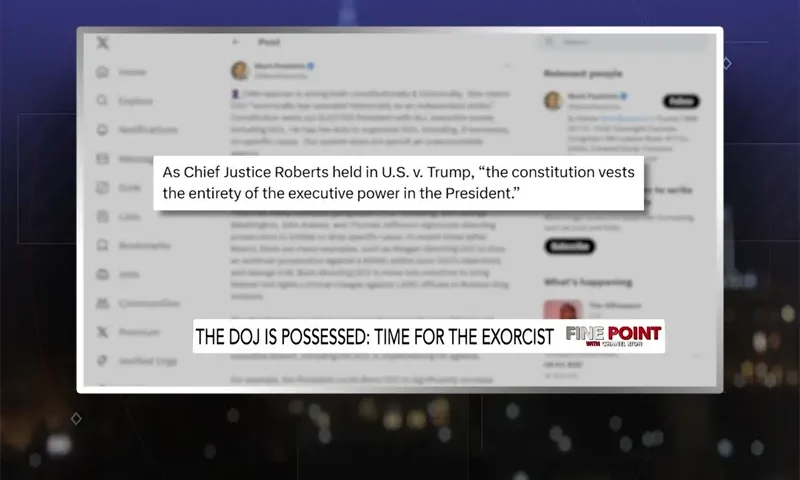 Video still from Fine Point on One America News Network