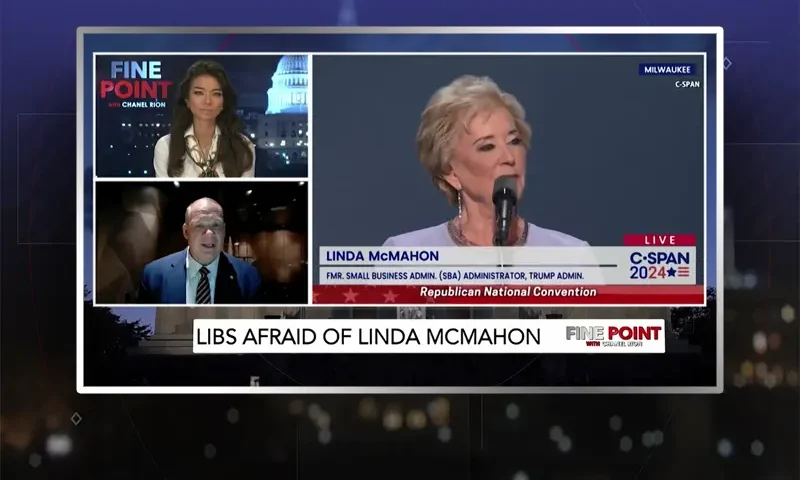 Video still from Fine Point on One America News Network during an interview with the guest, Glenn Jacobs.
