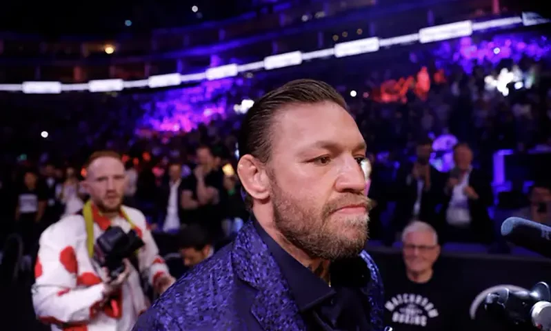 Conor McGregor is seen before the fight between Anthony Joshua and Robert Helenius Action Images via Reuters/Andrew Couldridge/ File Photo