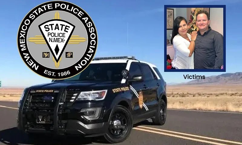(Left-center) Photo via: New Mexico State Police. / (R) Now-deceased victims of shooting. (Photo via: public Facebook profile.)
